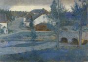 In Fosset The Entrance to the village Fernand Khnopff